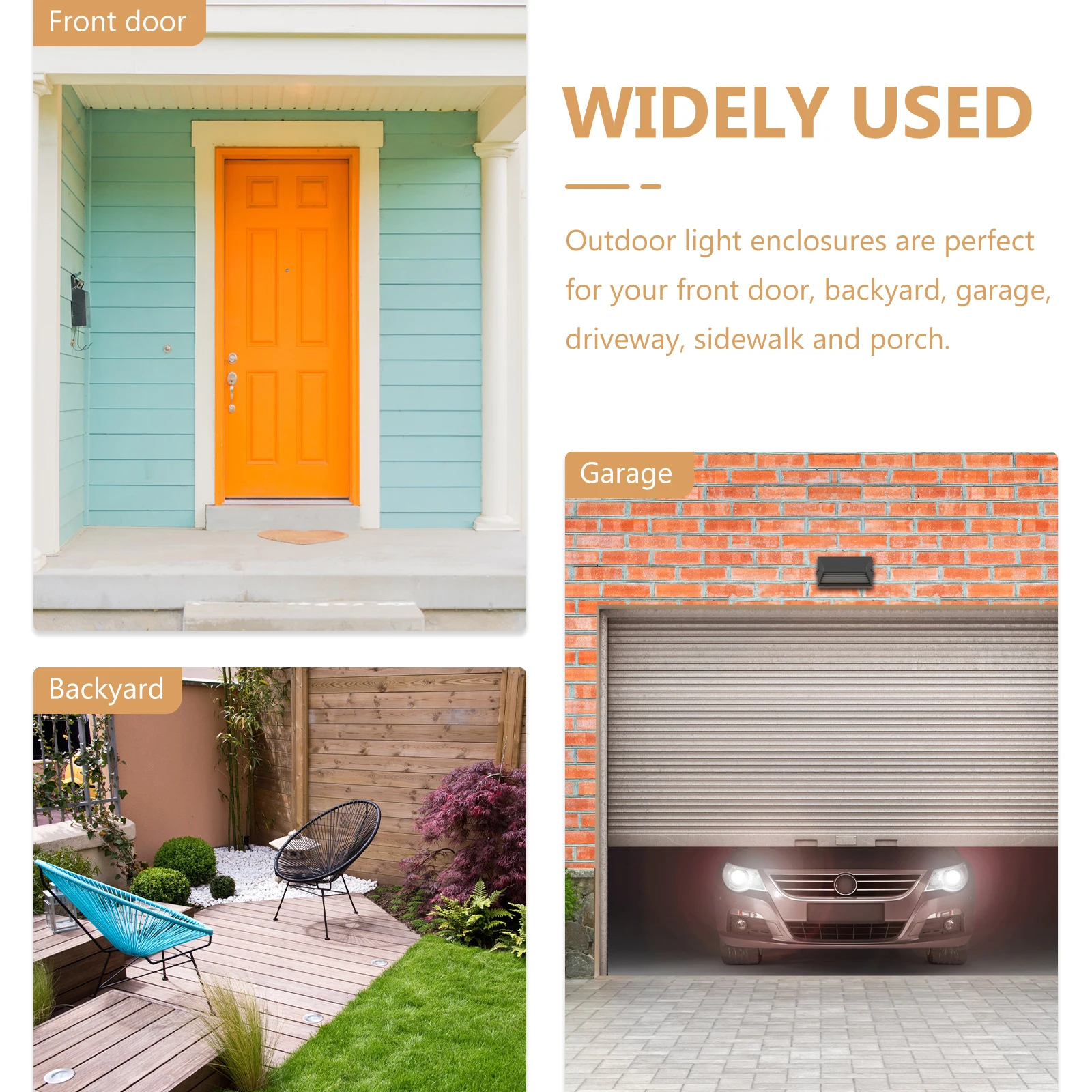 

Bulkhead Light Fixture Outdoor Aluminum Glass LED Nautical Wall Sconce for Garden Porch Garage Driveway Walkway Marine Flush