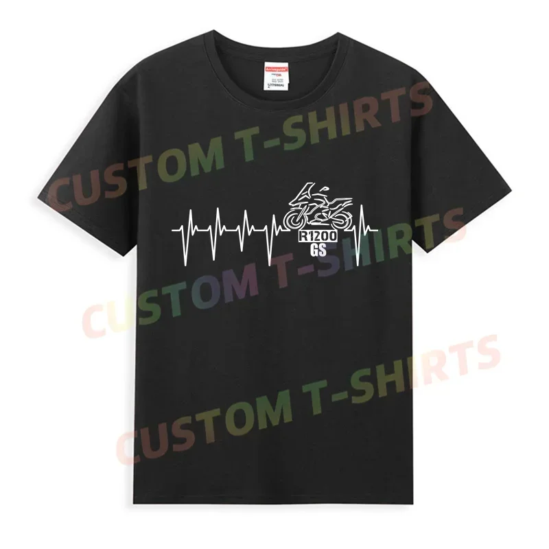 

2024 Men T Shirt Casual Motorbike 1200 GS Boxer Heartbeat T-shirt Graphic Oversized Sports Tops Comfortable Streetwear S-3XL