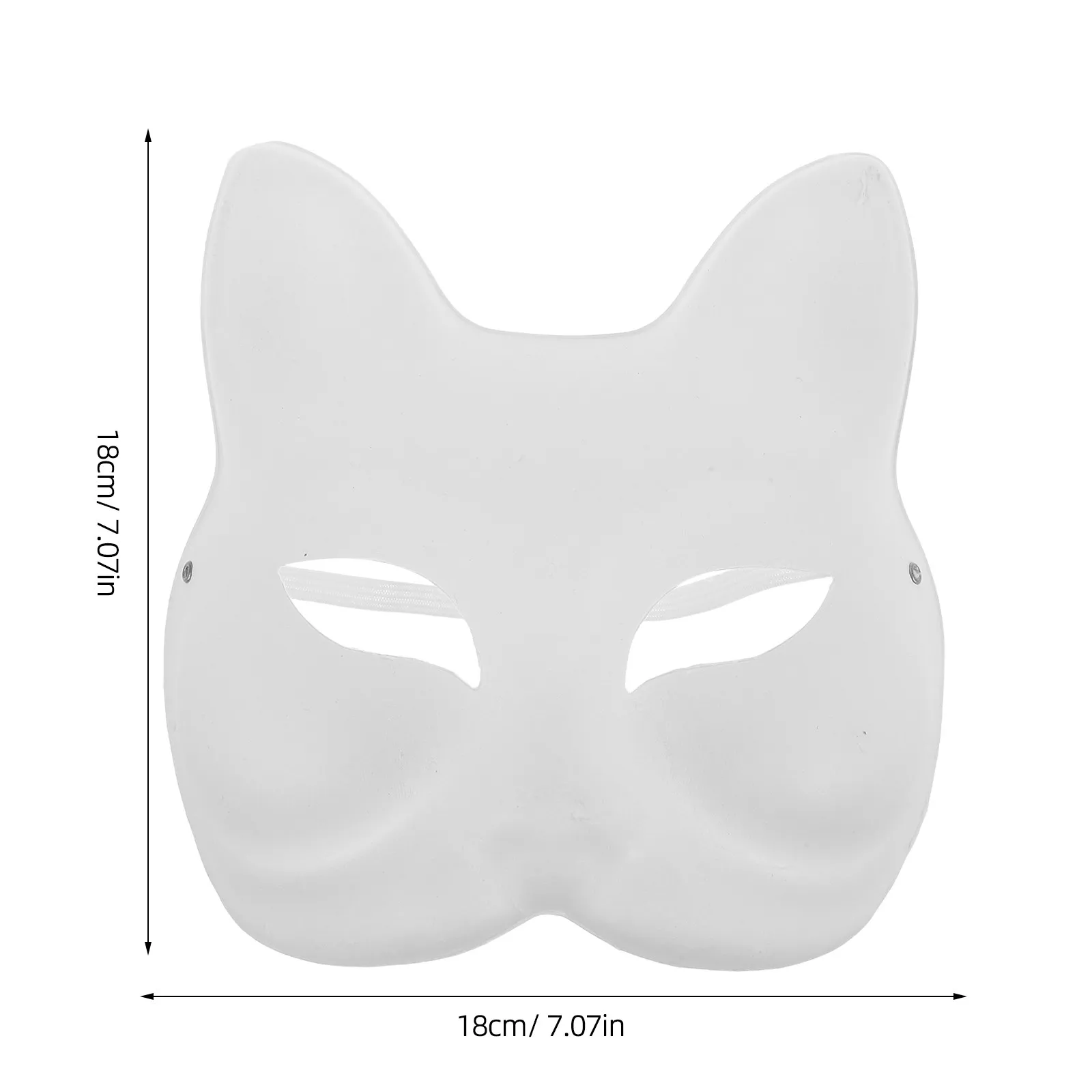 10Pcs Color Your Own Fox Masks Blank White Paper Kids Face Masks for Painting Drawing Decorating Educational Creative Arts