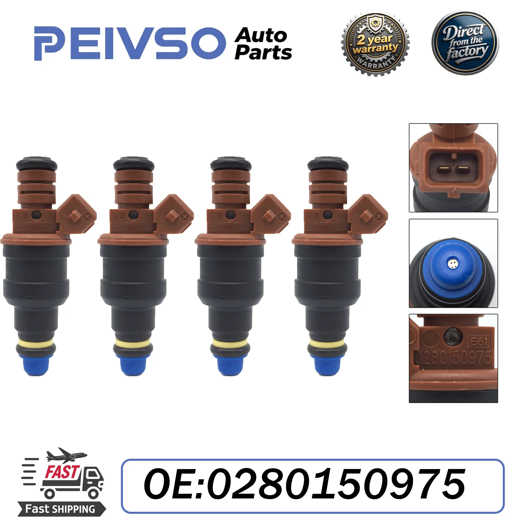 

4/6PCS 0280150975 High Quality Fuel Injection Fit For Chevrolet C-K Omega S10 Silverado Fiat Uno 146 Auto Parts