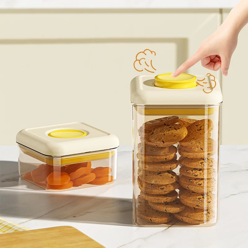 

Кухонный контейнер для хранения, вакуумный ящик для хранения продуктов, канистра для сухого хранения, пластиковый герметичный ящик для хранения свежести, банки для хранения кофейных зерен