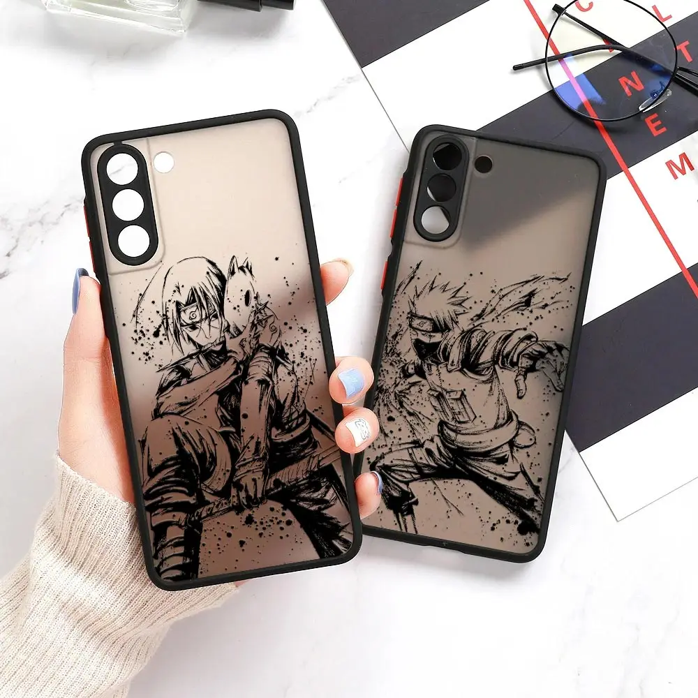 U-Uzumaki Anime Matte Coque For Samsung S23 5G Cases Galaxy S20 FE S21 S22 Ultra S10 S8 S9 Plus Fundas U-Uchihas-Sasukes-Itachis