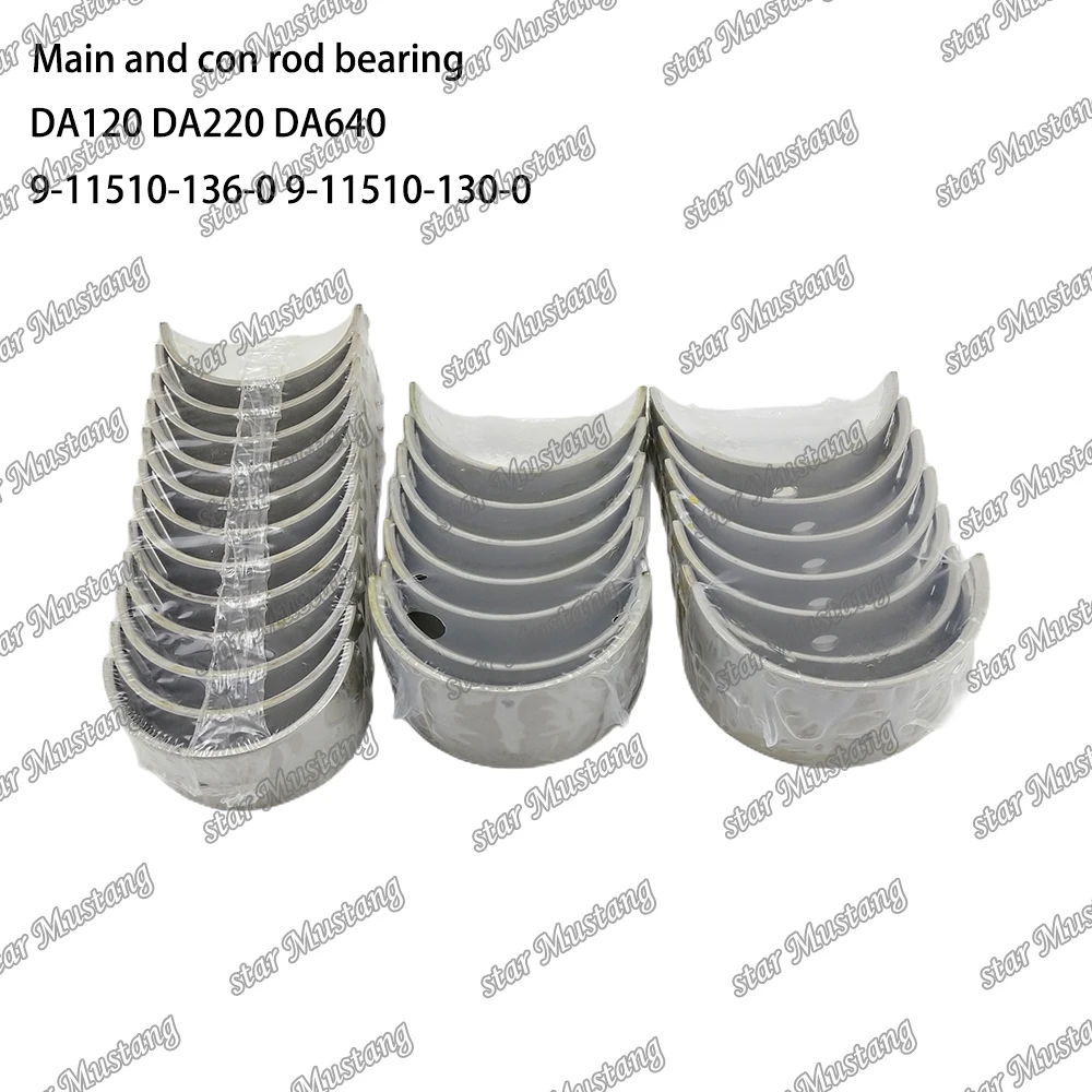 DA120 DA220 DA640 Main Bearing And Connecting Rod Bearing 9-11510-136-0 9-11510-130-0 Suitable For Isuzu Engine Parts