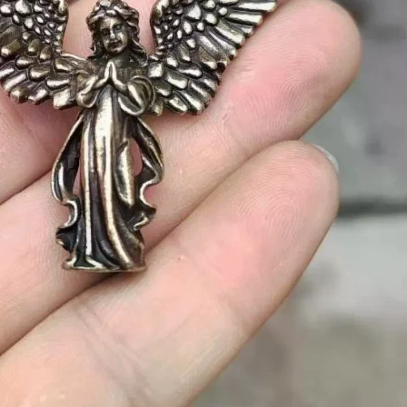 Vintage Angel Witch  Insect Animal Statue Brass Metal Figurine Mini Sculpture Desktop Ornament Home Decor Craft Gift