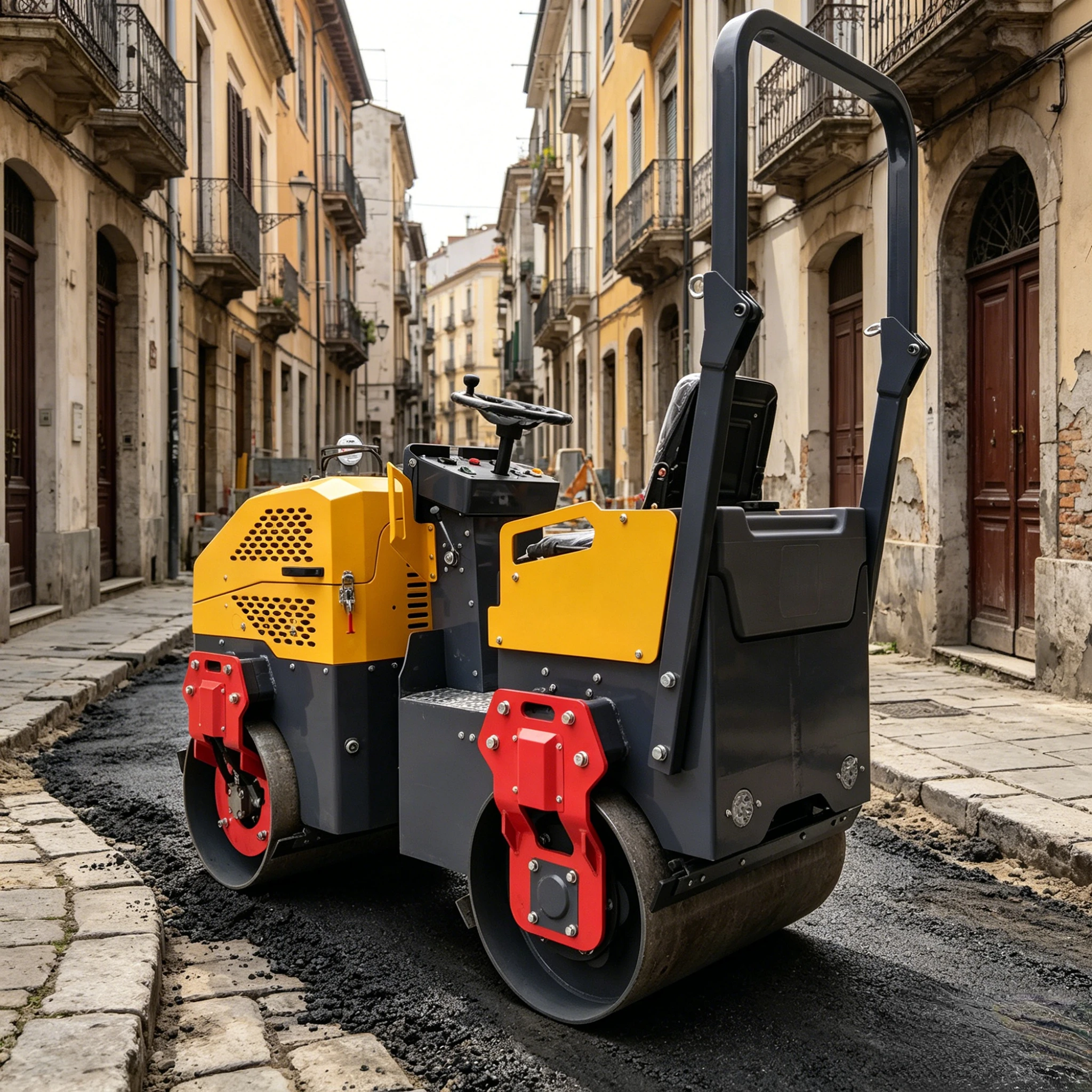 Factory Price 1.5 Ton Mini Road Roller Double Drum Vibratory Asphalt Soil Compactor Dynapac Fully Hydraulic System 75Hz 30kN view 6