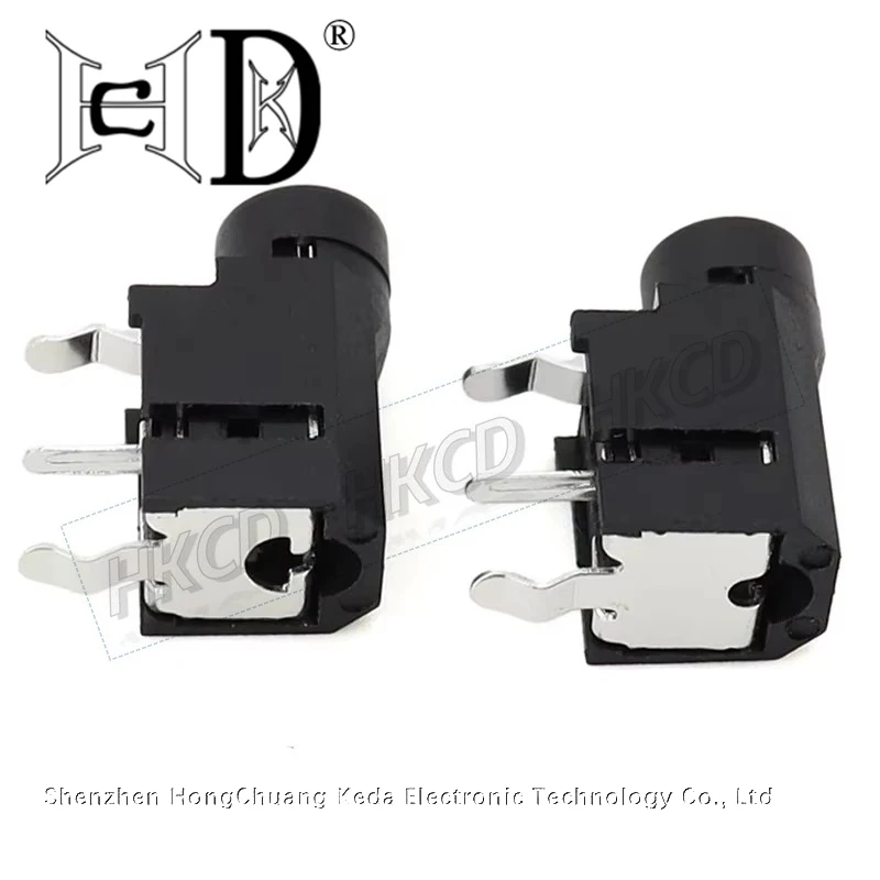 10pcs Headphone Jack PJ-314 Mono/Dual Channel Socket 3.5mm Audio Socket Directly Plugged into 3-Pin Horizontal Socket
