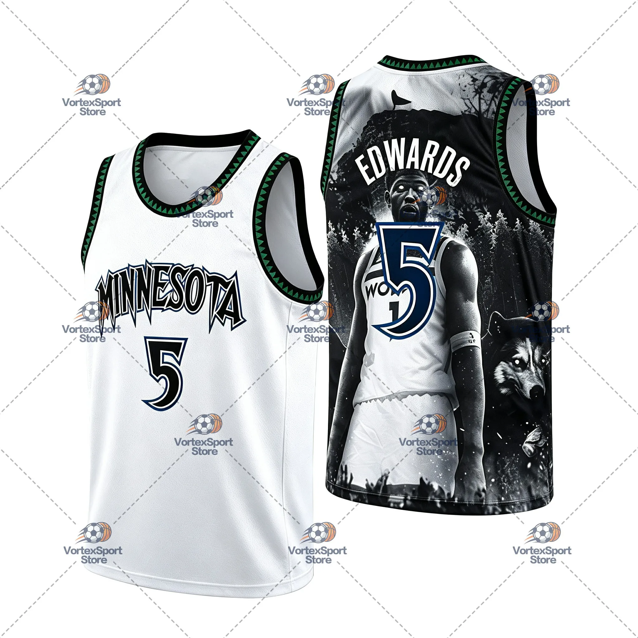 Kinder NO.5 Edwards Basketball Star Schnelltrocknende Weste Herren Ärmelloses O-Ausschnitt Basketball Sport Fitness Trainings-Trikot – Detail 4