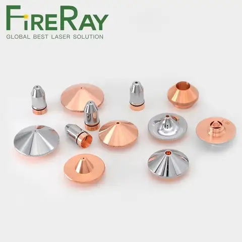 FireRay Dia.28mm 레이저 노즐 Precitec WSX 파이버 레이저 커팅 헤드 용 단일 이중 레이어 구경 0.8-5.0 스레드 M11