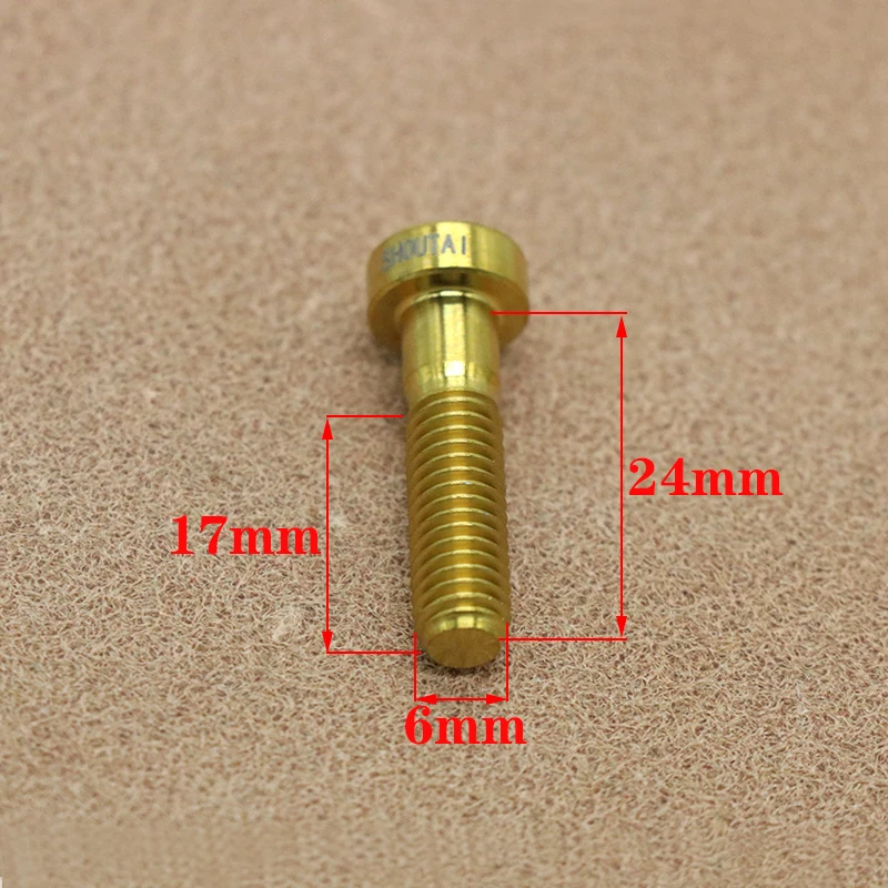 For Shimano XT M8000 9000/9020 Mountain Bike Oil Brake TC4 Titanium Screw Three Colors Bicycle Parts M6 × 24mm 2 Pcs