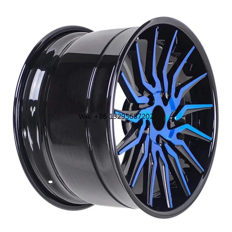

High Quality Custom 2-piece Forged Alloy Wheels 18 19 20 21 22 23 24 26 Inch Blue Black 5x114.3 Car Wheels for Honda Civic Sport