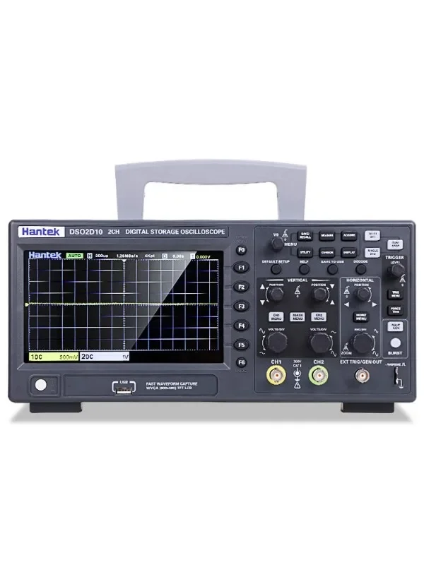 Hantai Digital Storage Oscilloscope DSO2C10+Dual Channel 100M Bandwidth Signal Generator 2D10