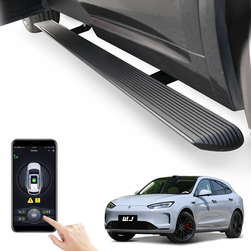 

WJ Super Price LED Lights Car Padel SideSteps Electric Retractable Running Boards for AITO M5