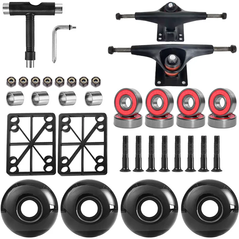 skateboard-bridge-5inch-truck-bracket-set-double-curved-skate-bridge-frame-52-32mm-wheels-bridge-nails-accessories