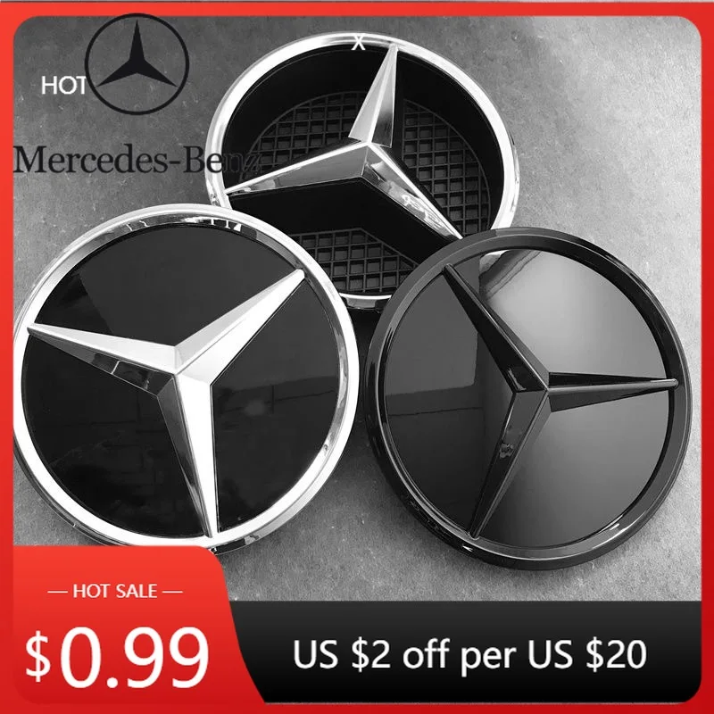 

Автомобильная наклейка-гриль для Mercedes benz AMG A B C E CLA CLS SLK GL Metris GLK GLA G R V VITO GLE GLC GLS 3D Convex star Front
