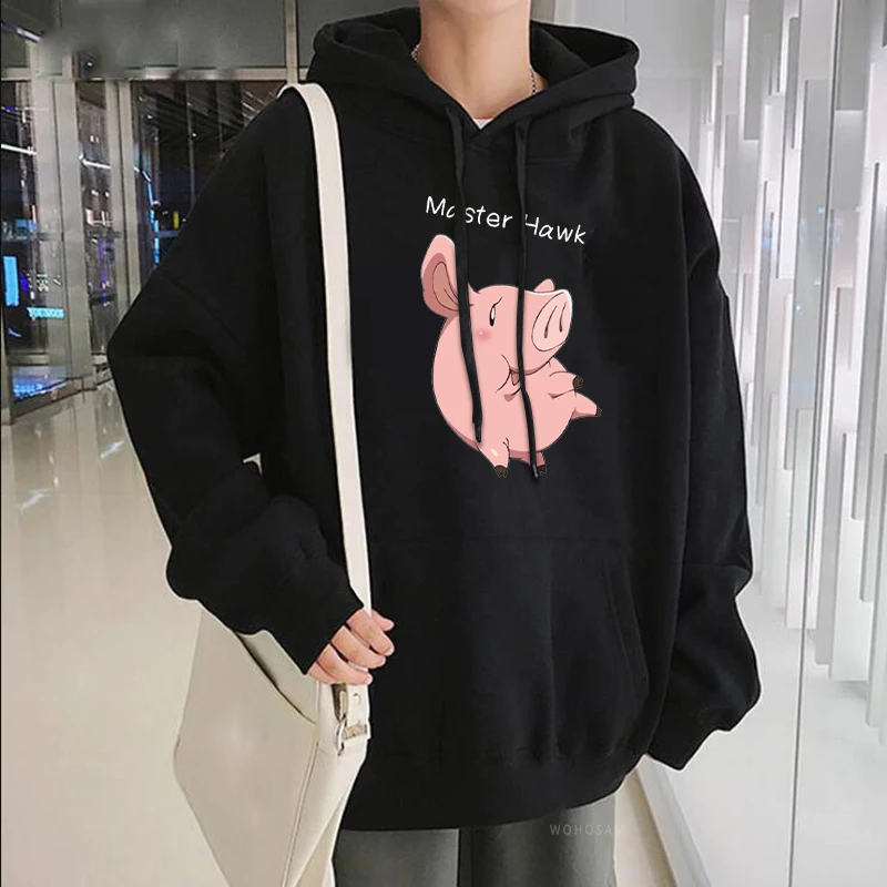 2021 Anime The Seven Deadly Sins Pig Oversized Hoody Pullovers Male Harajuku Manga Kawaii Master Hawk Winter Casual Sweatshirts