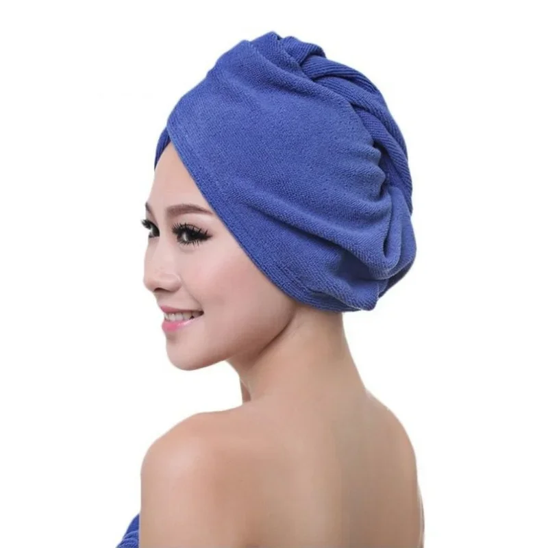 Serviette pour cheveux en microcarence pour femme, bonnet de soin avec bouton, serviette pour cheveux super absorbante, enveloppes rondes à séchage rapide, accessoires HOAccessrespiration