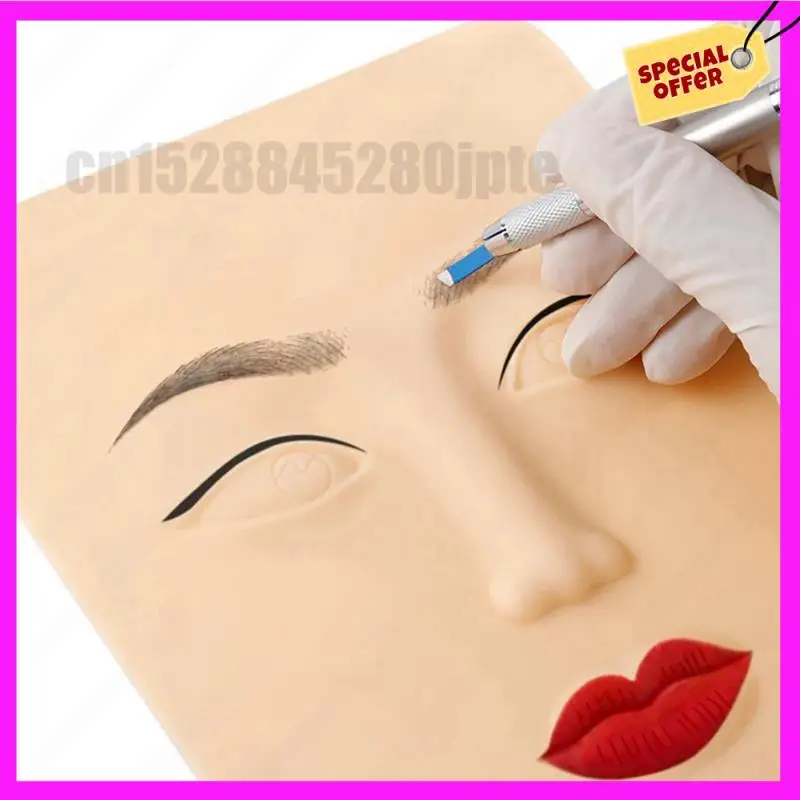 -ABUB 3X Beginner 3D Silicone Permanent Makeup Tattoo Training Practice Fake Skin Blank For Microblading Face
