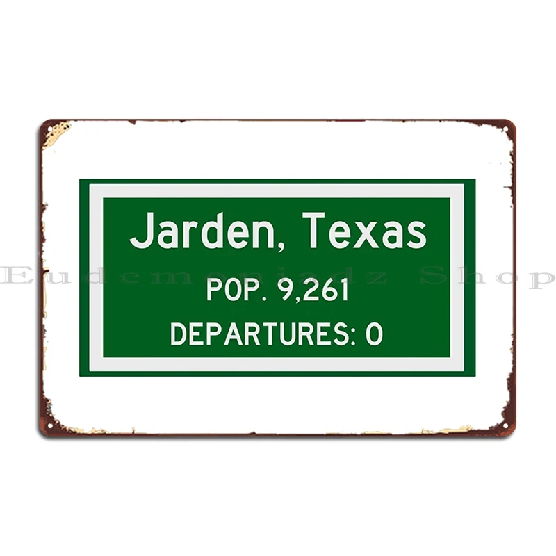 Jarden Texas Zero Departures Tri Blend Metal Sign Rusty Garage Plaques Cinema Printing Wall Mural Tin Sign Poster