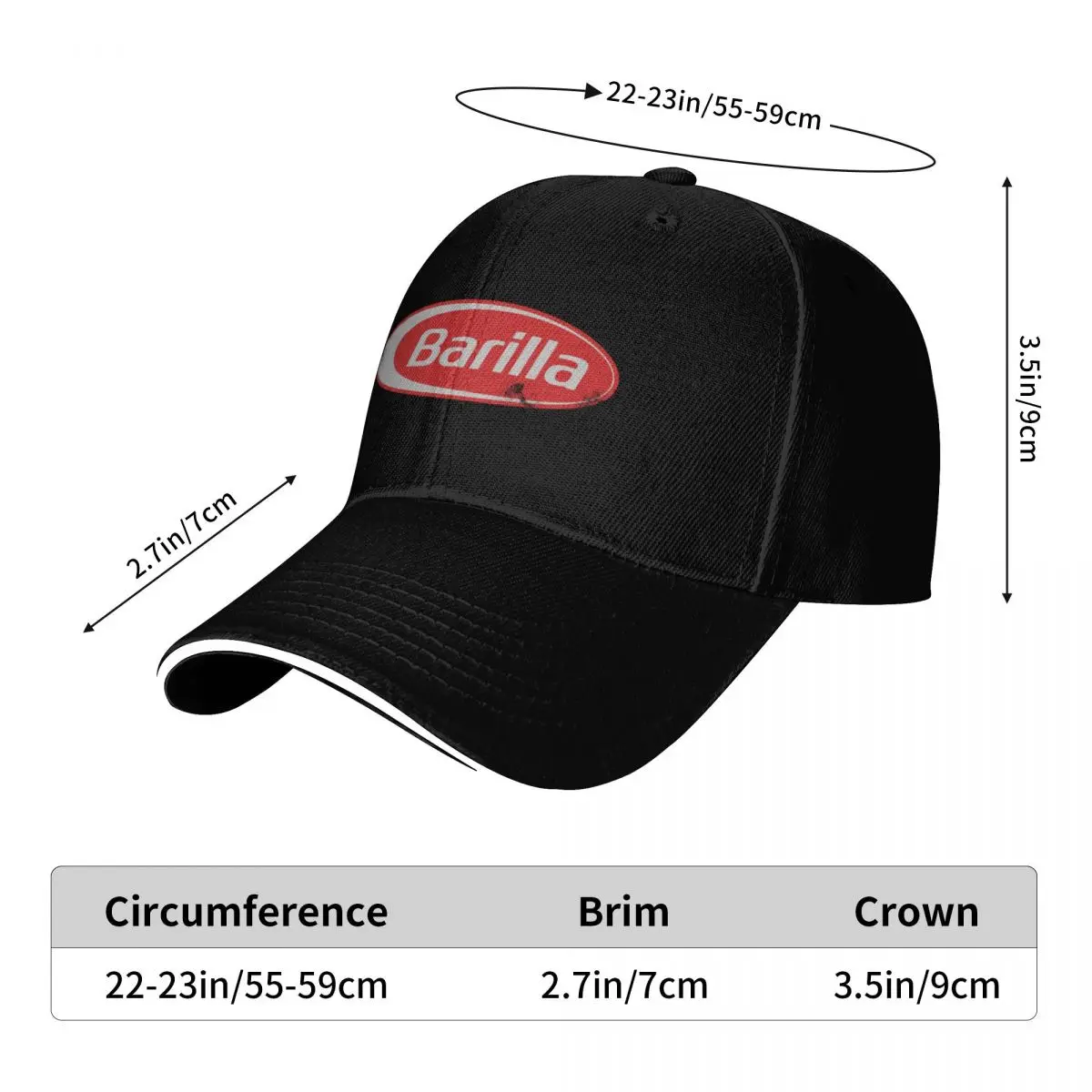 Barilla Baseball Cap fun hats Hood Sports Cap Beach Outing Mens Caps Women's