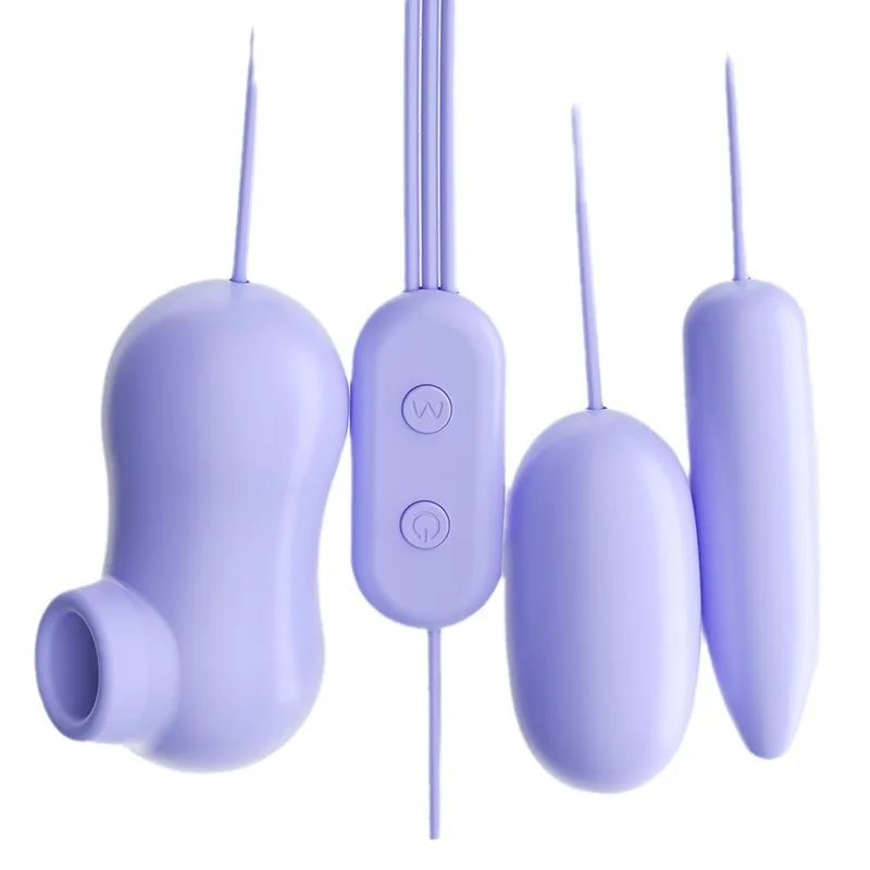 3-in-1 Clit Sucker Suction Stimulator with Bullet Vibrator, Vibrating Egg, 10 Modes USB Wired G Spot Adult Sex Toys for Women