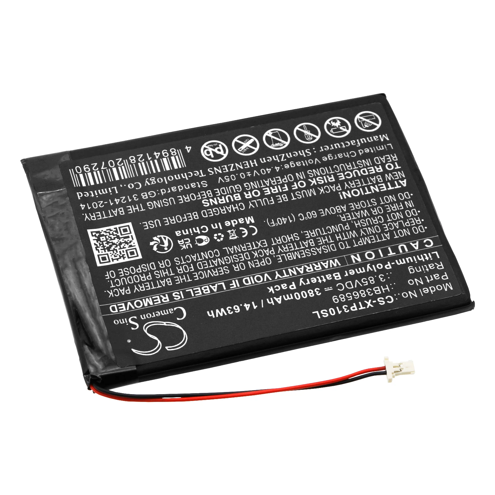 CS Replacement Battery for XTOOL X100PAD AUTO Key Programmer Tablet,AutoProPAD LITE,AutoProPAD  PN:HB386589 3800mAh / 14.63Wh