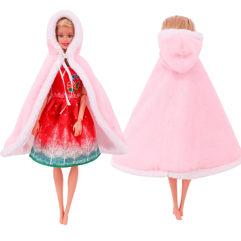 Mantello stile natalizio per vestiti per bambole da 30 cm per accessori di abbigliamento natalizio per bambole da elfo, mantello per bambola BJD 1/6, regalo per le vacanze della ragazza
