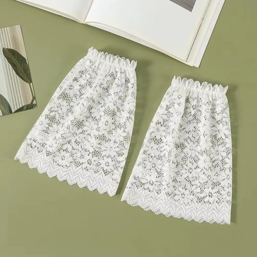 Picture 5: Casual Solid Color Lace Floral Cuffs Bell Sleeves Stretchable Fake Sleeves Mesh Flower Wrist Accessories Female Fashion