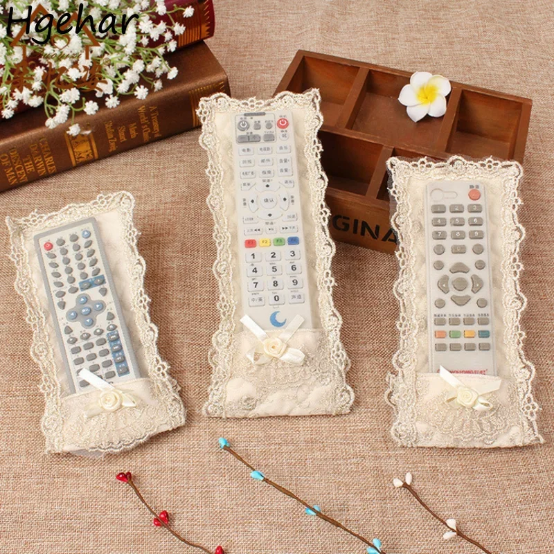 Europe Modern Household Remote Control Covers Lace Floral Dust-proof Cover Multi-functional TV Air Conditioner