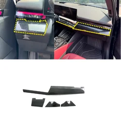 For BMW 5 Series G60 2024 2025 ABS Carbon Fiber Car Accessories Interior Center Control Around Trim Molding Decoration Stickers