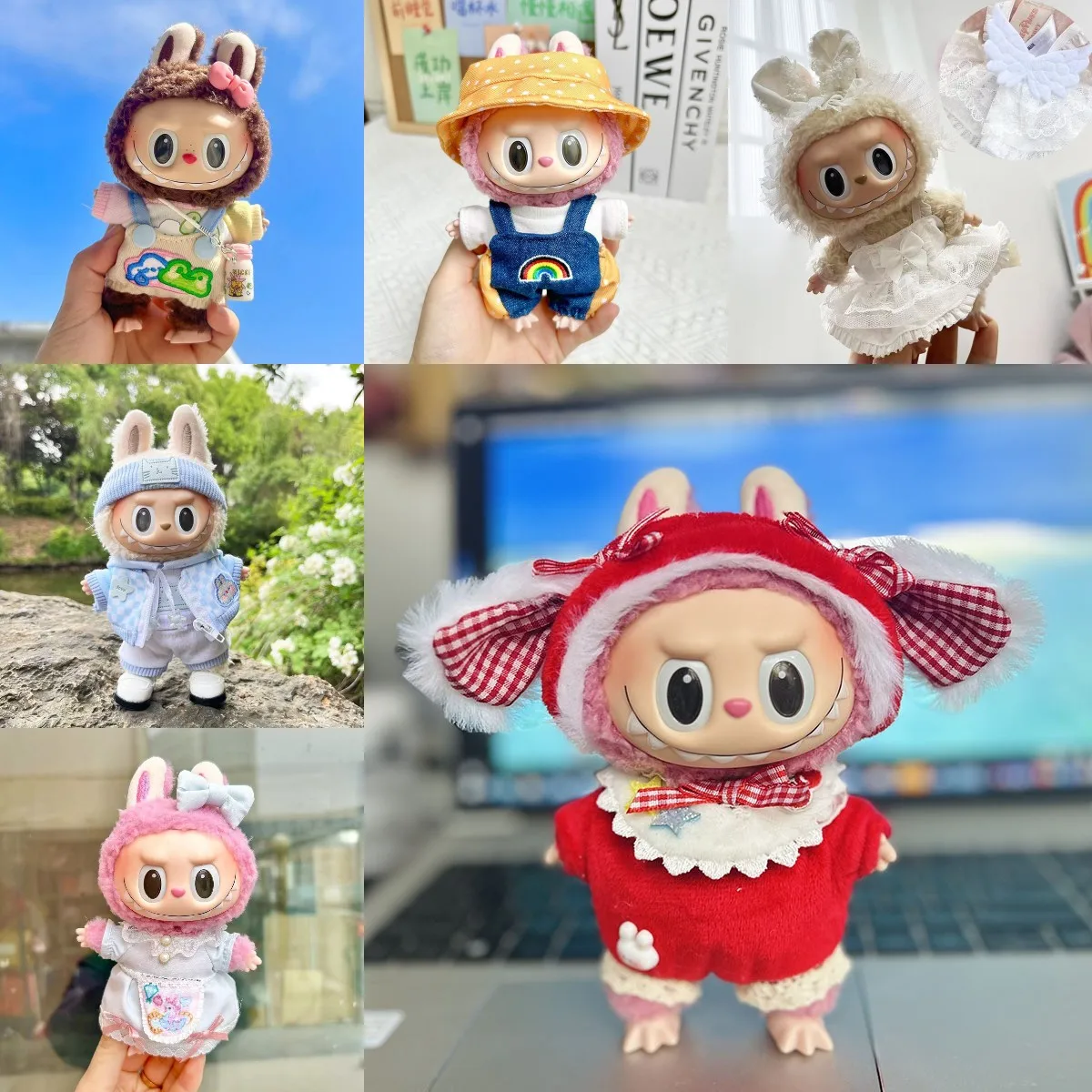 

17cm Cute Mini Plush Doll'S Clothes Clothing Hoodie Maid Skirt No Doll Outfit Accessories For Korea Kpop Exo Labubu Idol Dolls