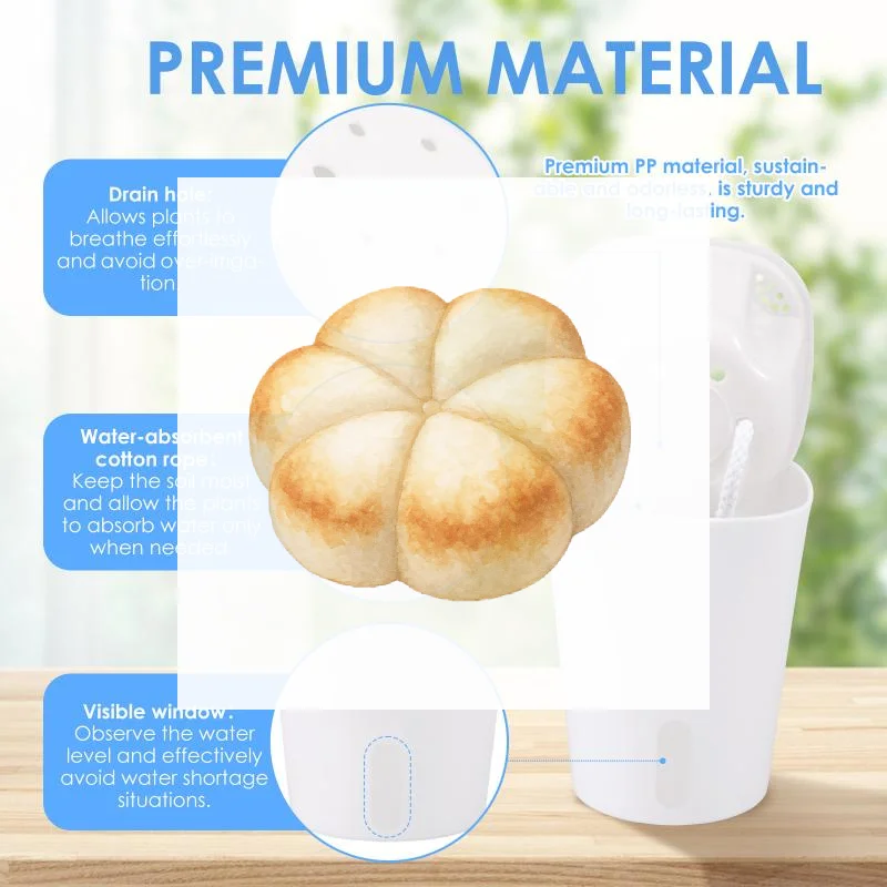3/5/10 Pcs Self Watering Planter Lazy Hydroponic Flower Pot Plastic Translucent Self-absorbent Flower Pot Desktop Decoration