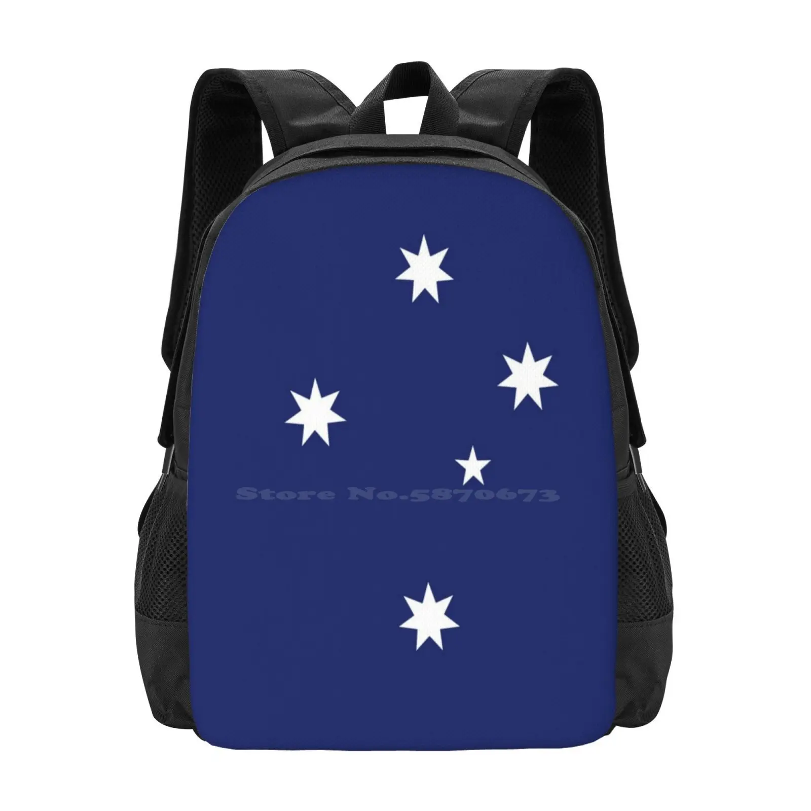 Southern Cross Hot Sale Schoolbag Backpack Fashion Bags Australian Aussie Flag Southern Cross Stars Navigation Celestial