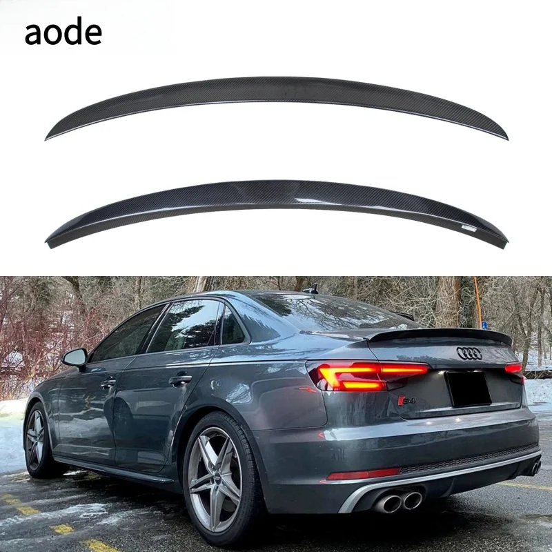 

A4 S4 B9 B9.5 Sedan S Style Carbon Fiber Rear Spoiler Trunk Wing 2016-2025