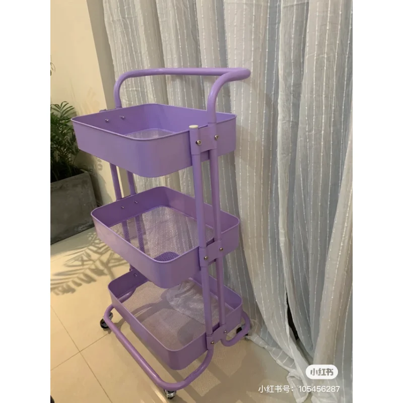 Purple stroller baby products storage rack living room storage rack bedroom cosmetics storage rack mobile bookcase