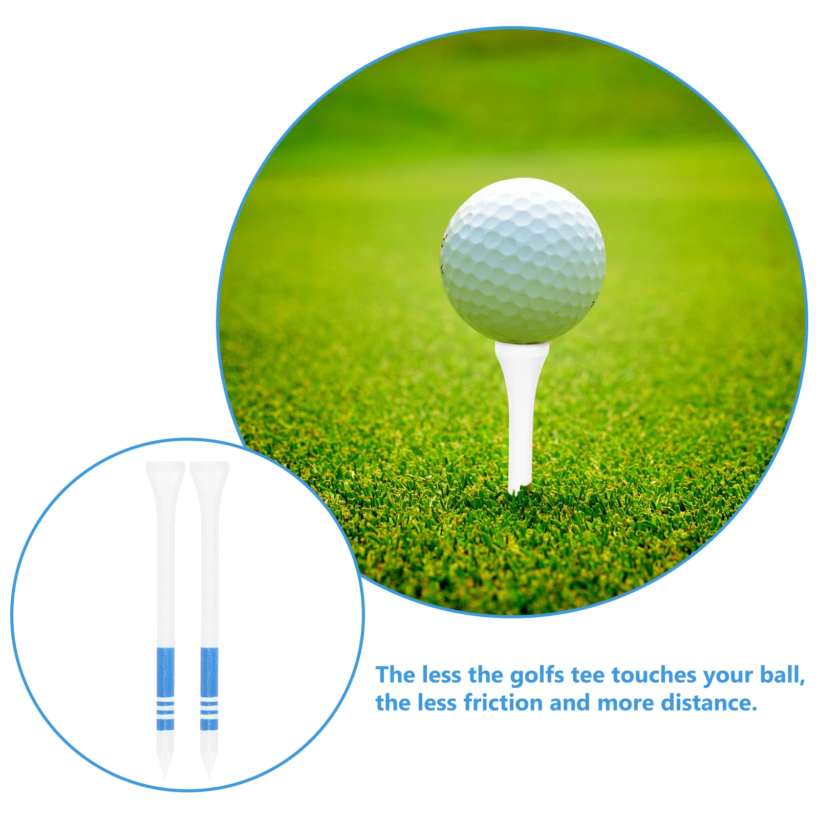 

50 Pcs Wood Golfs Tees Colored Small Short Practice Mixed Golf Pegs Stands Wooden Golfs Ball Holders Supplies