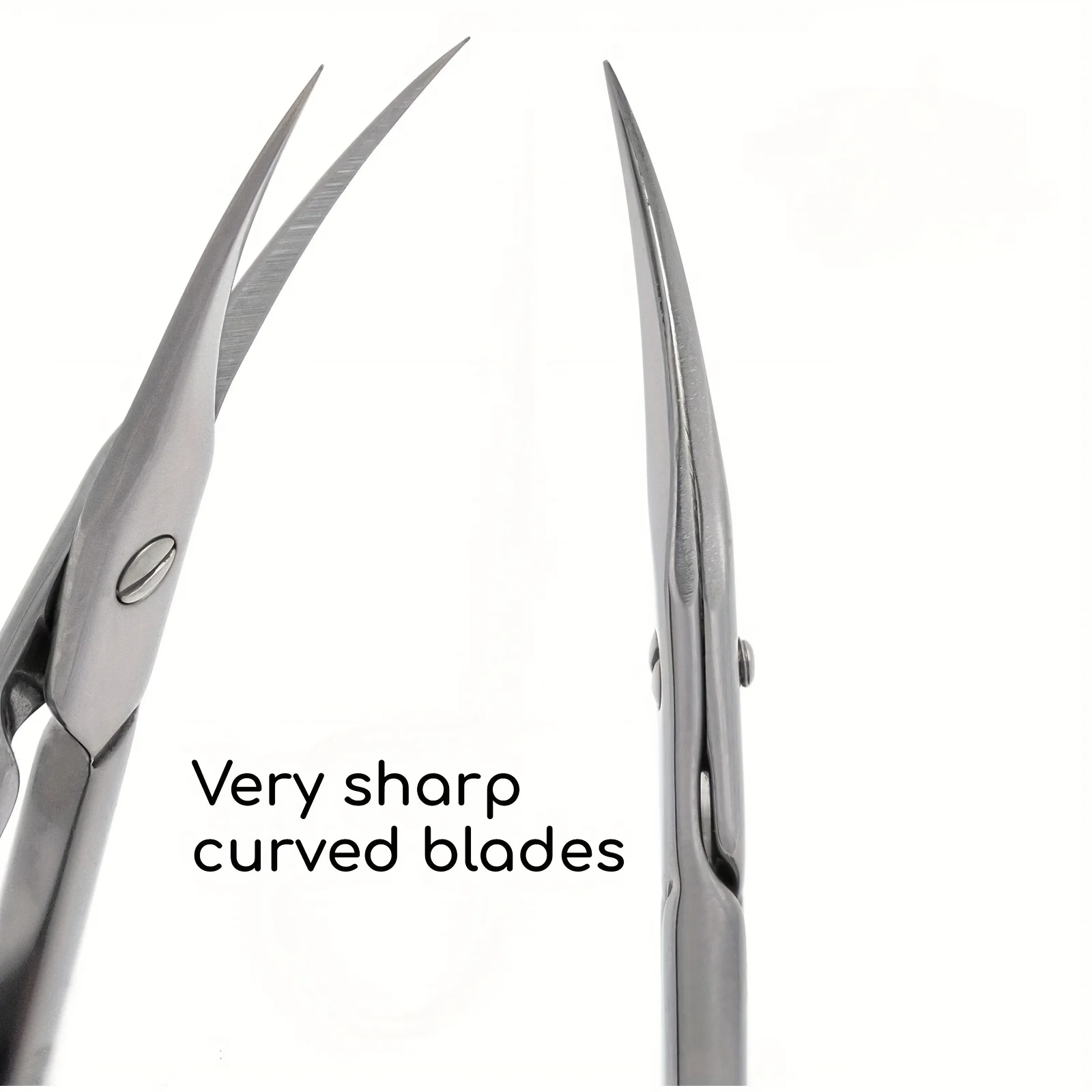 Stainless Steel Cuticle Scissors Hypoallergenic Nail & Beauty Grooming Tool for Eyebrows, Eyelashes, Beauty Scissors Durable