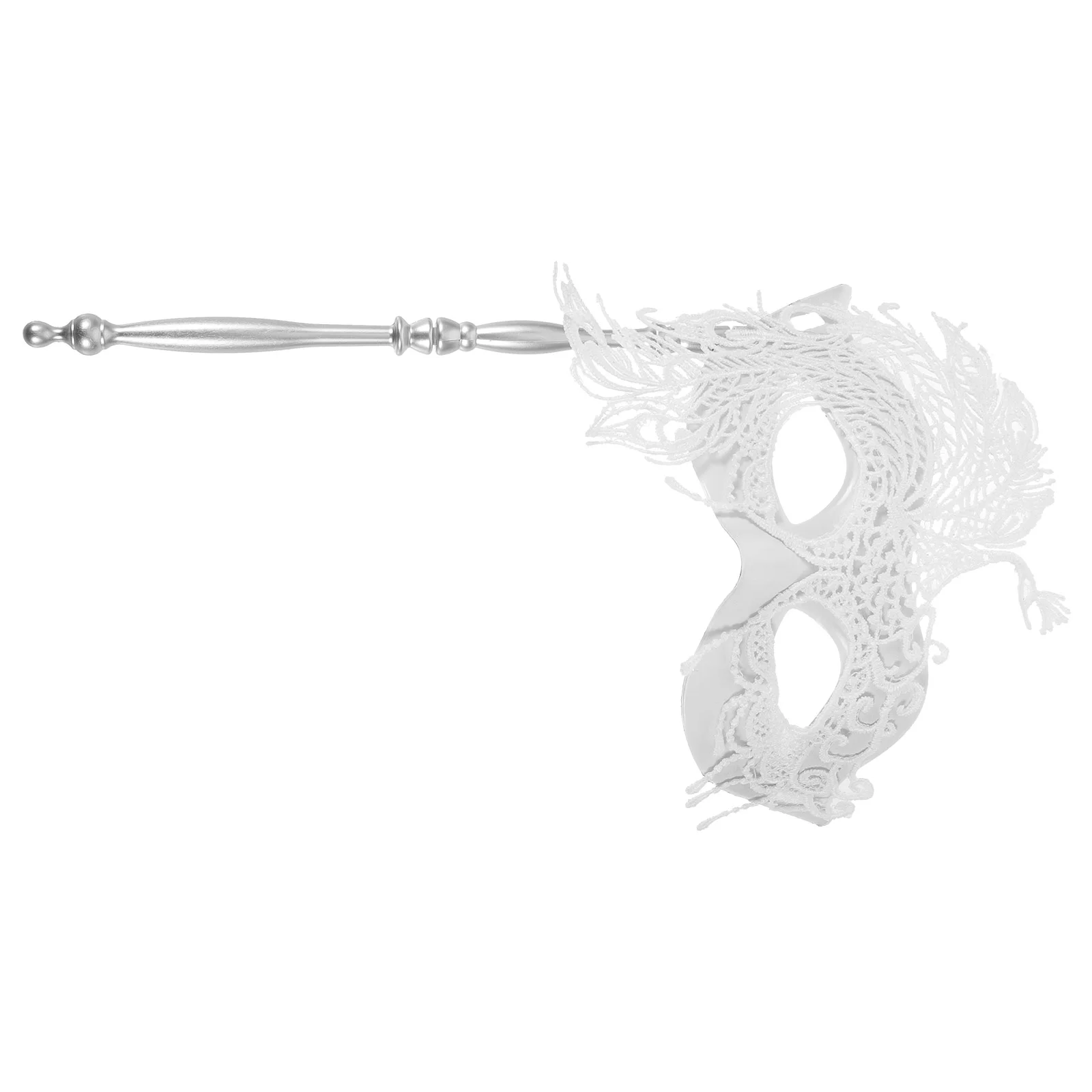 Koronkowa maska na rękę stroje dziewczęce Masquerade dla kobiet z kijem Party przebranie na karnawał Prop podręczne miłośnicy