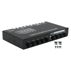 Multifunctional Car Audio EQ Tuning Crossover Amplifier 5 Band Car Equalizer Parametric Equalizer Car Audio Equalizer Amp