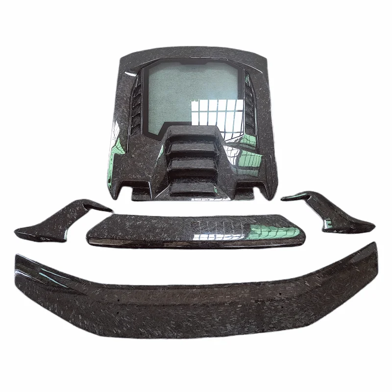 

Высококачественный кованый узор из углеродного волокна, крышка заднего бампера в стиле P, выхлопной задний спойлер для Lamborghini LP580 LP610, комплект кузова