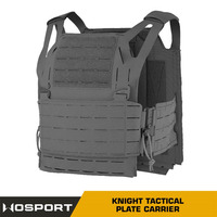WOSPORT Tactical Vest Camouflage Knight Tactical Quick Release Vest Lightweight MOLLE System Comes With Laser Back Plate