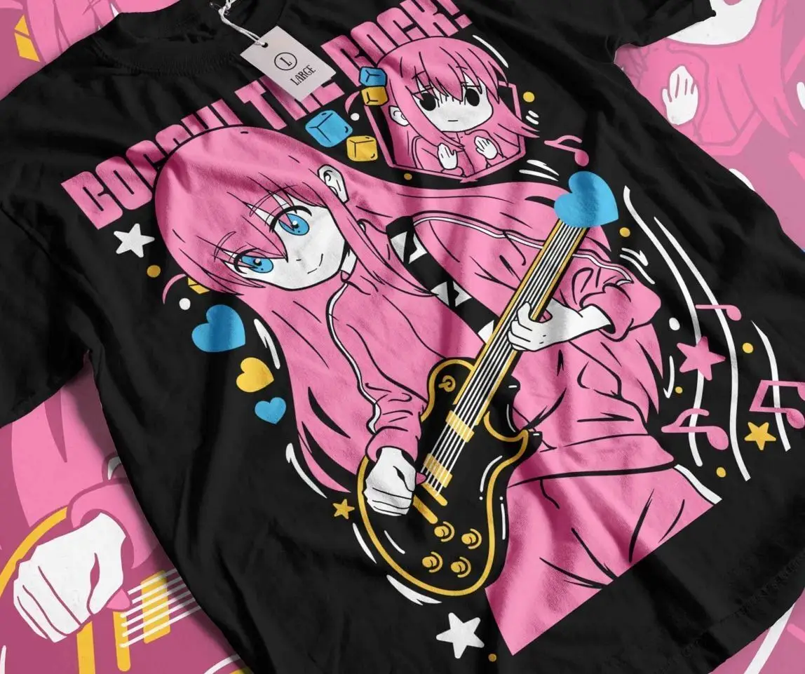 

Hitori Gotou Bocchi the Rock T-shirt Kawaii Funny Yamada,Nijika Ijichi Shirt