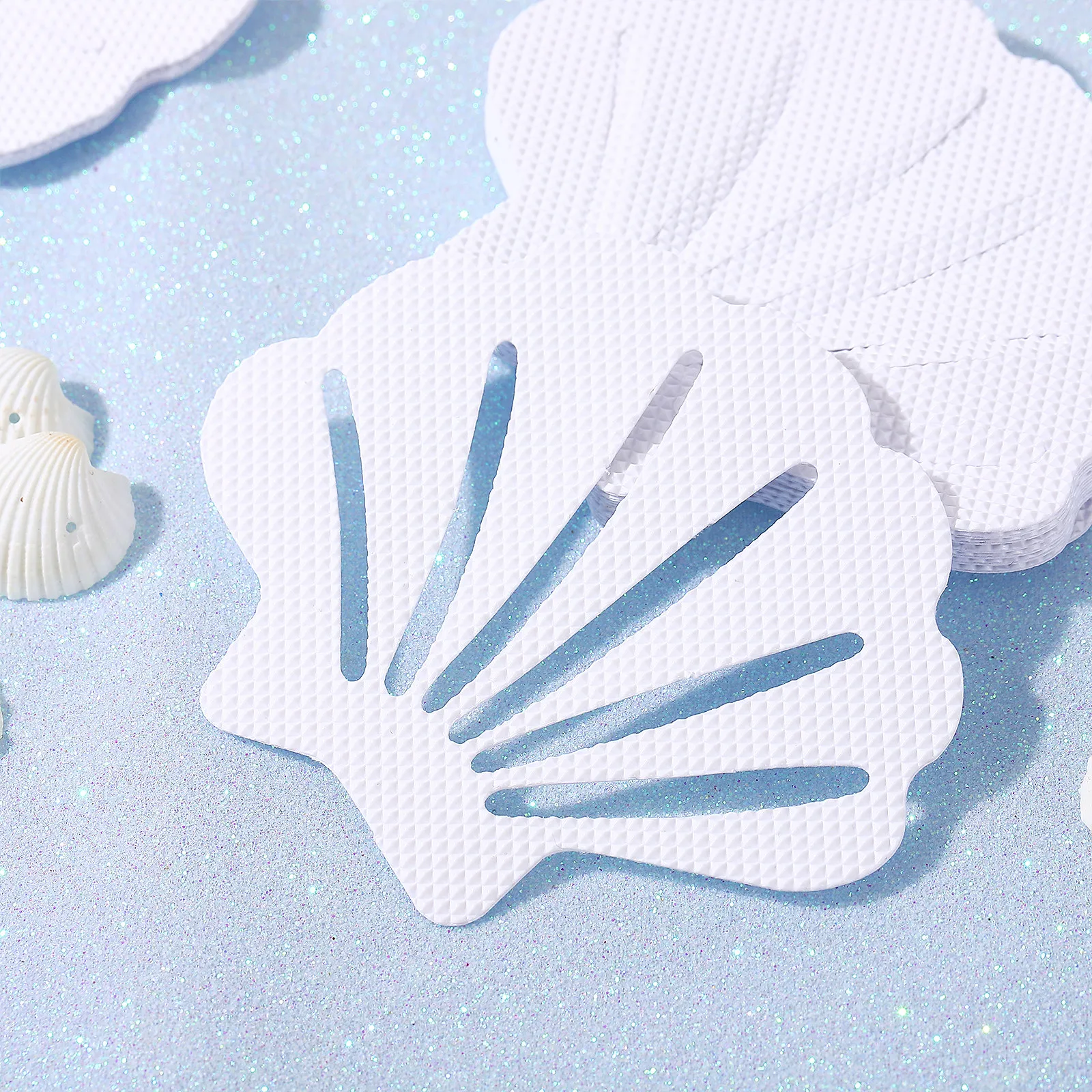 12Pcs Bathroom Anti-Slip Stickers Sea Shell Non-Slip Floor Stickers for Shower Bathtub Tile Ladder Anti Skid Bathroom Supplies
