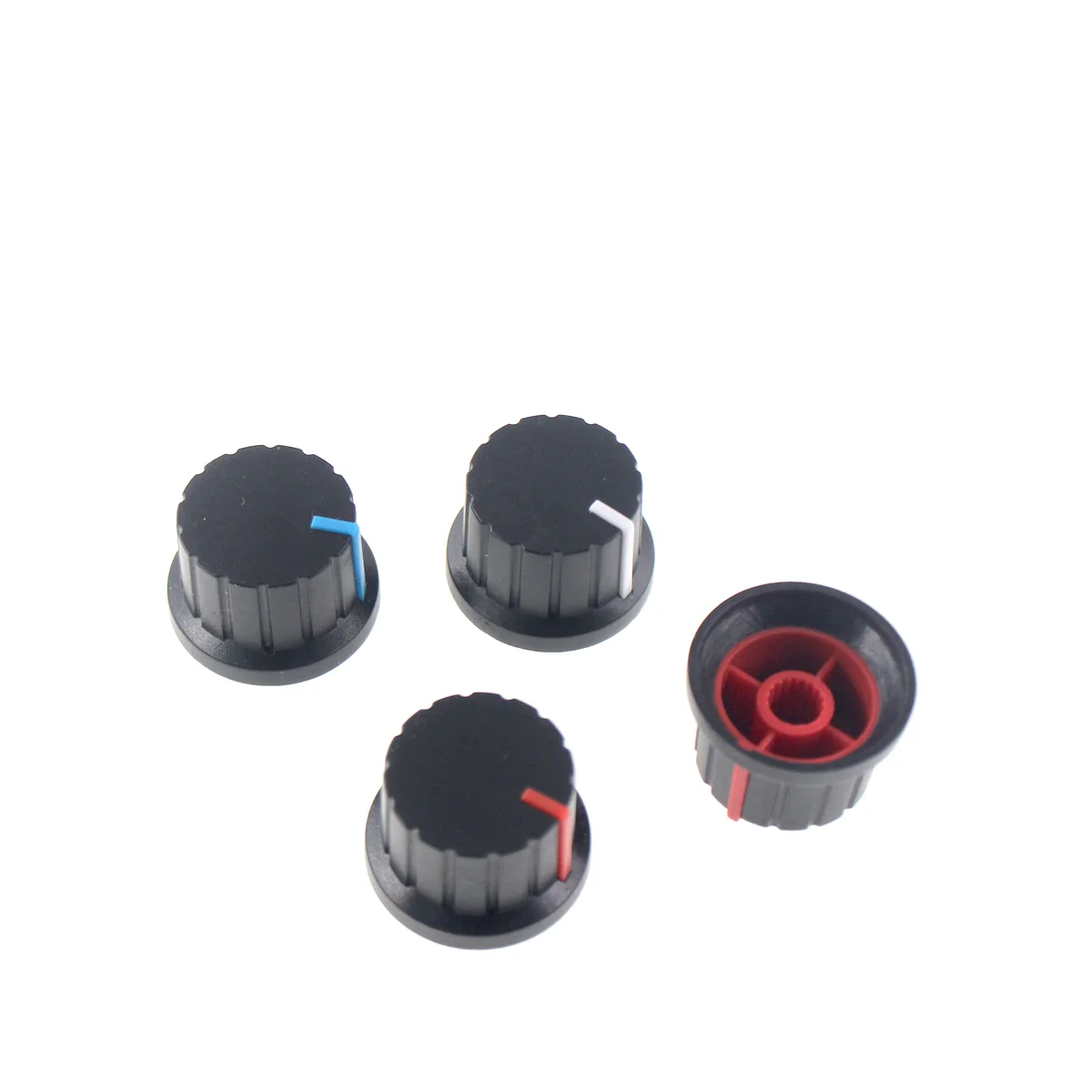 5pcs 2 색 손잡이 캡 24x15mm WH148 전위차계 손잡이 캡 플라스틱 손잡이 캡 매화 축 손잡이 모자 밀짚 손잡이 모자