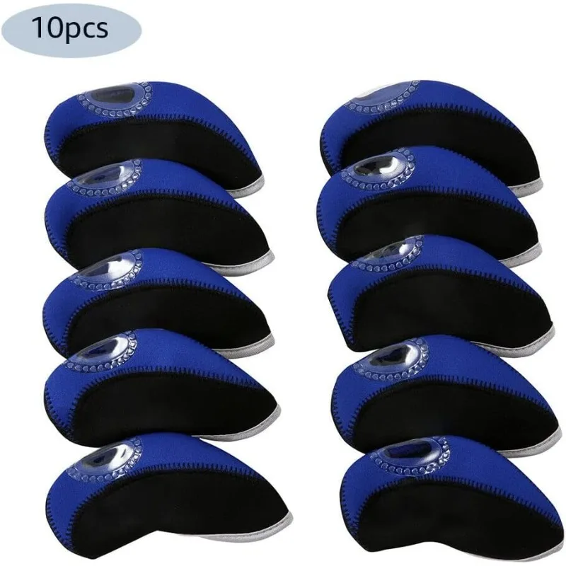 مجموعة أغطية حديد الجولف لمختارات مرونة النادي المحمولة 10 قطع/وحدة، هدية مثالية للاعبي الغولف