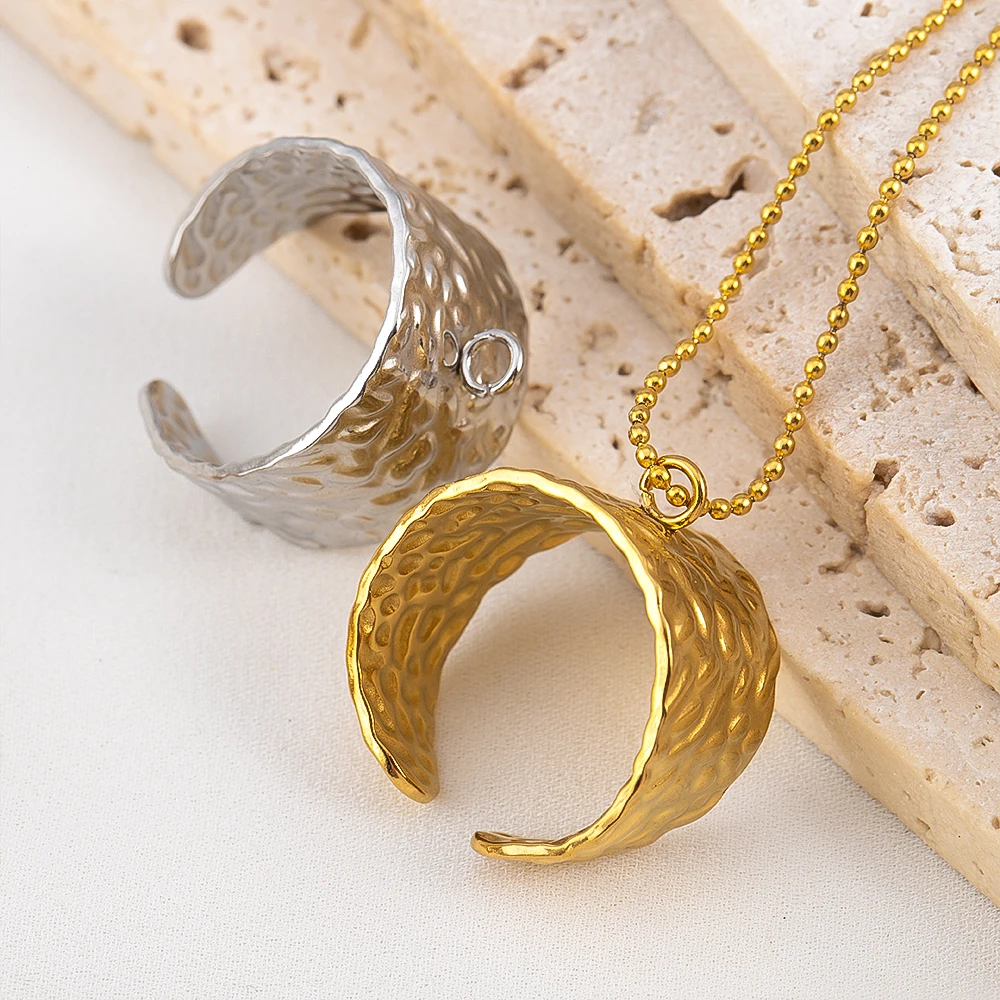 

2 шт. PVD нержавеющая сталь открытый молоток текстура широкие регулируемые настройки колец пустые кольца основа для изготовления ювелирных изделий DIY петля для колец на палец