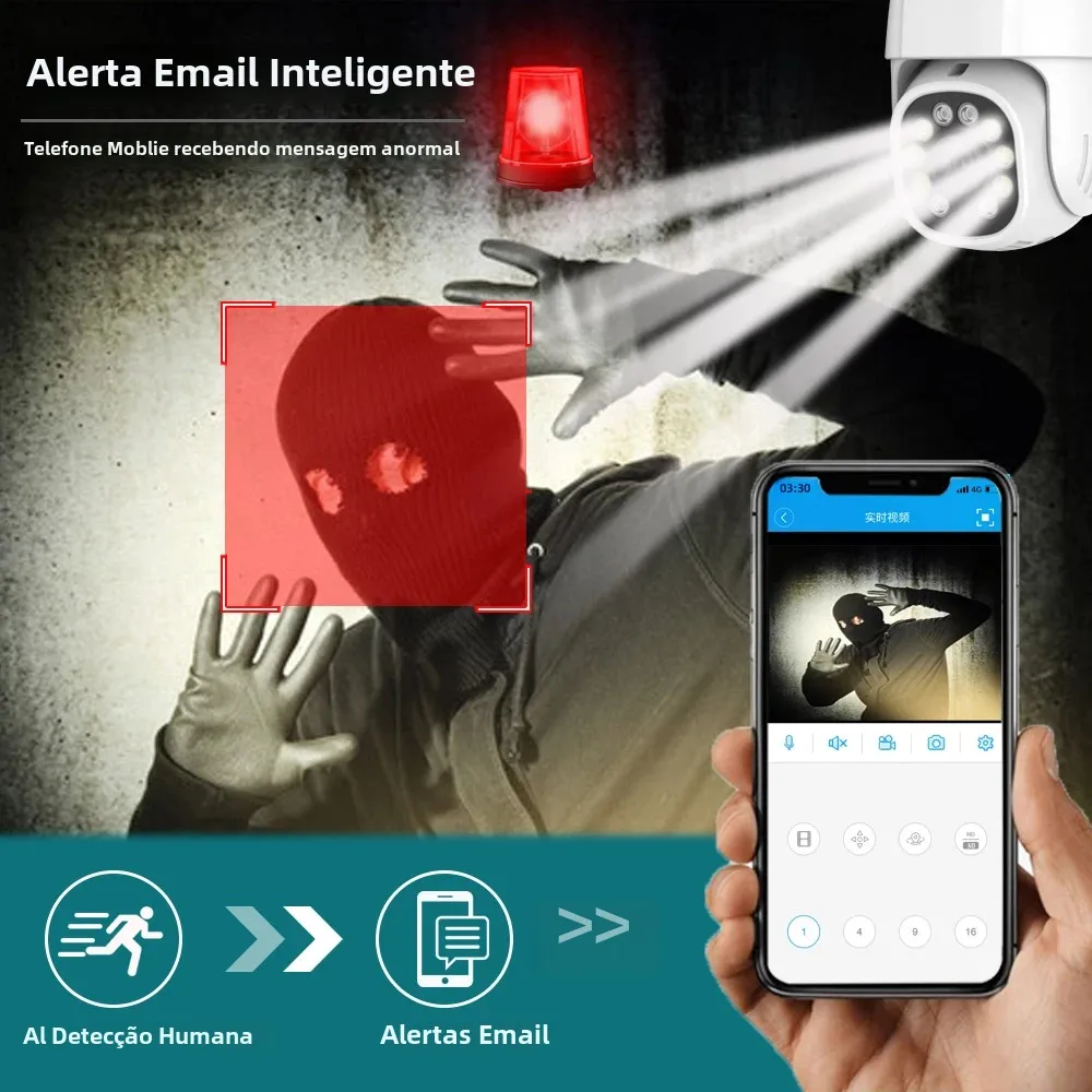 4K POE Security PTZ IP Camera Street Onvif Outdoor Color Night Vision P2P Pan Tilt With Motion Detection Two Way Audio SD Slot