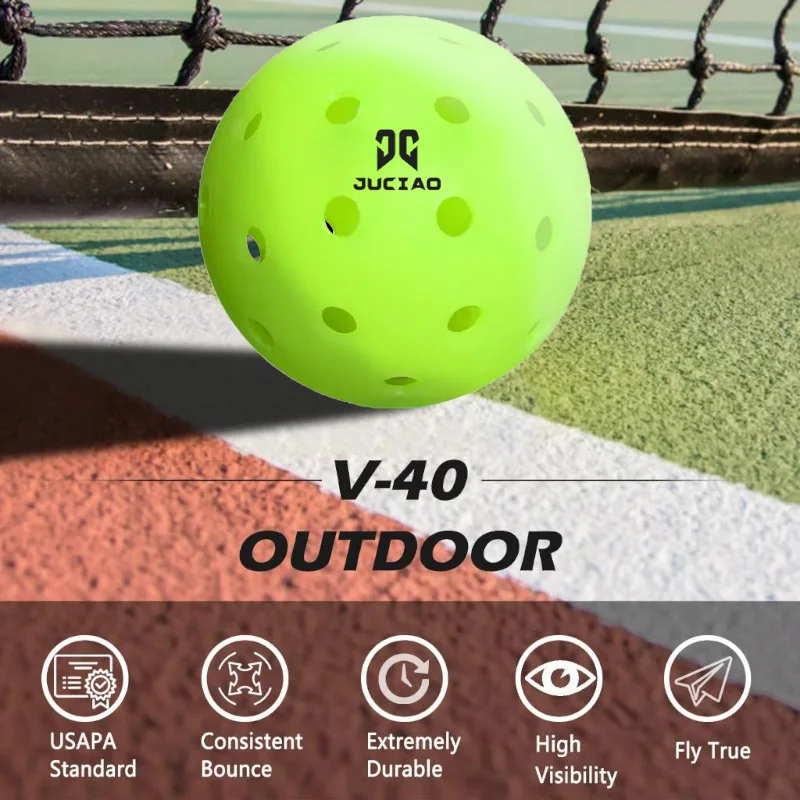 40-Hole Rotational Moulding Outdoor Pickleball Balls by Professor Pickleball Durable PE Material for Entertainment