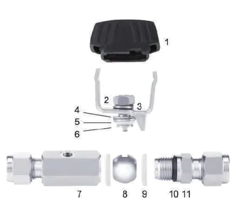 1/8 1/4 3/8 1/2in 6mm 8mm 10mm 12mm Forged Compression Low Pressure Ball Valve 1000 Psi 316 Double Ferrule for   Media OEM