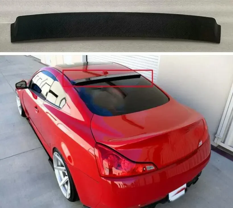 REAL CARBON FIBER REAR WING TRUNK LIP TAIL TOP ROOF SPOILER FOR Infiniti G37 Coupe 2 Door 2007 2008 2009 2010 2011 2012 2013