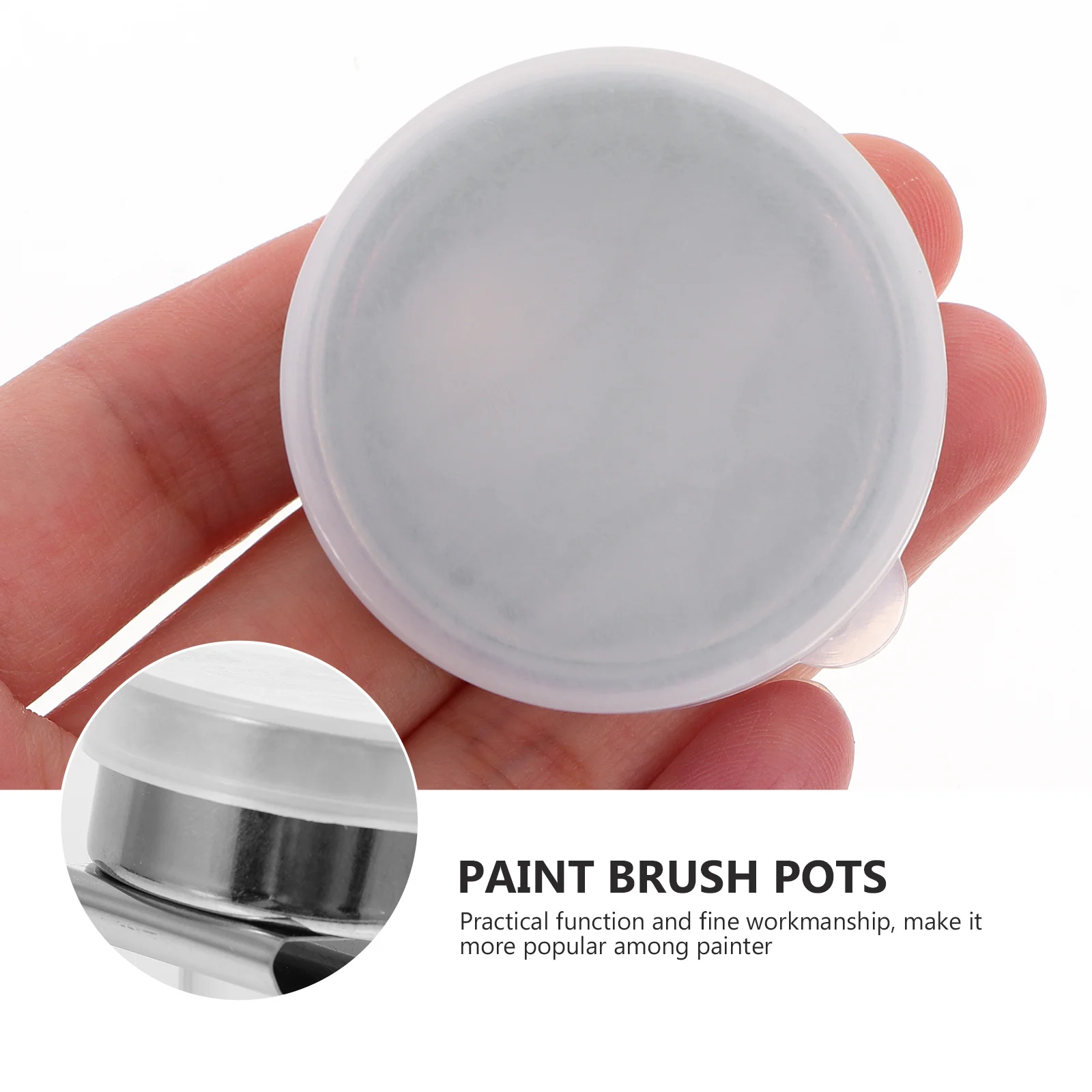 

3Pcs Single Port Oil Pot Brush Washing Container Premium Brush Cleaner Practical Painting Water Bucket for Artists